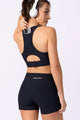 Conjunto Fitness Short com Bolso Texturizado Preto