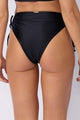 Calcinha Biquíni Hot Pants Franzida na Lateral Preta