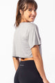 Cropped T-Shirt Mescla Felicidade é Coisa Séria