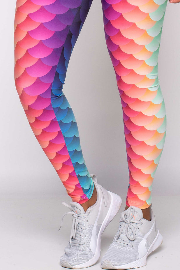 Calça Legging Sereia Colorida