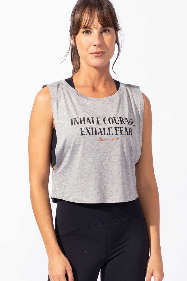 Cropped Cavado Mescla Inhale Courage