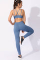 Conjunto Fitness Texturizado Azul