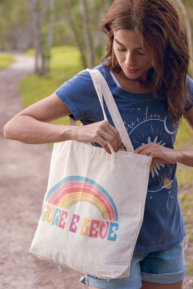 Ecobag Bege Arco Íris