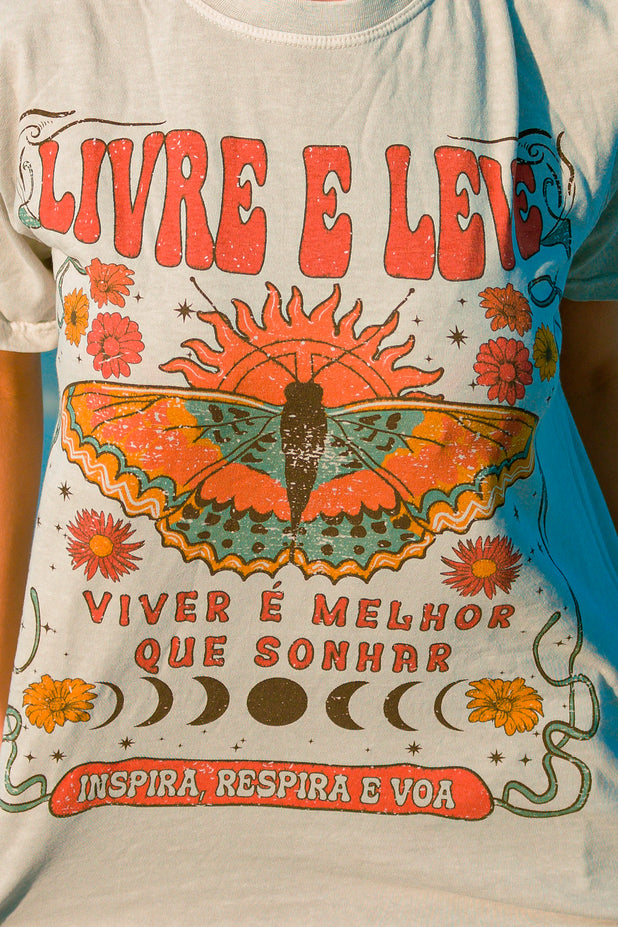 T-Shirt Estonada Inspira, Respira e Voa