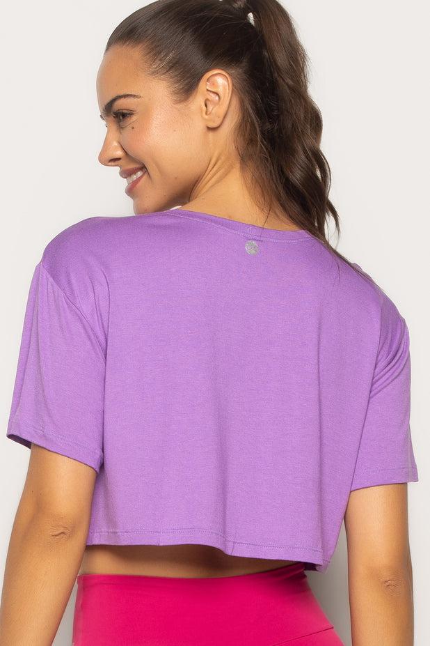 Cropped T-shirt Lilás