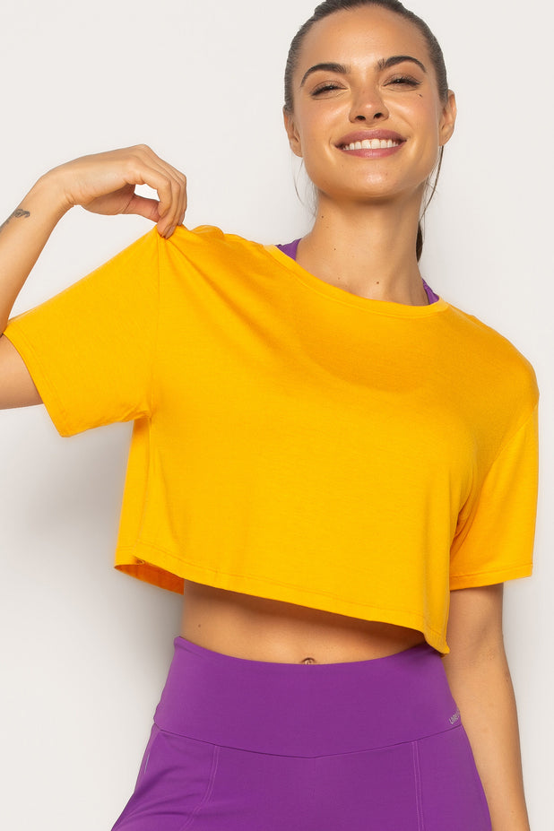 Cropped T-shirt Amarelo