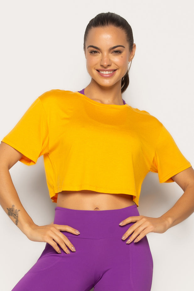 Cropped T-shirt Amarelo