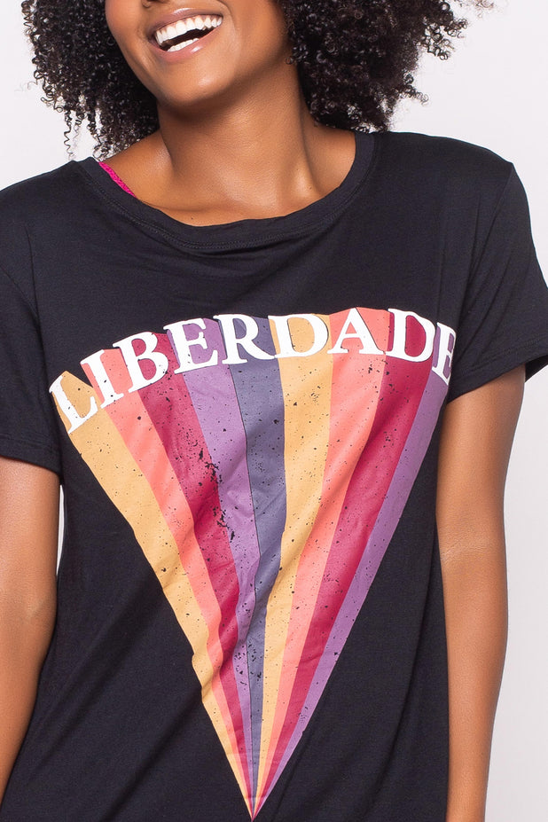 Blusa Alongada com Fenda Liberdade