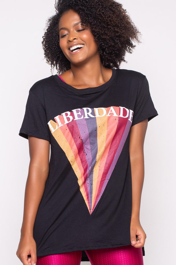 Blusa Alongada com Fenda Liberdade