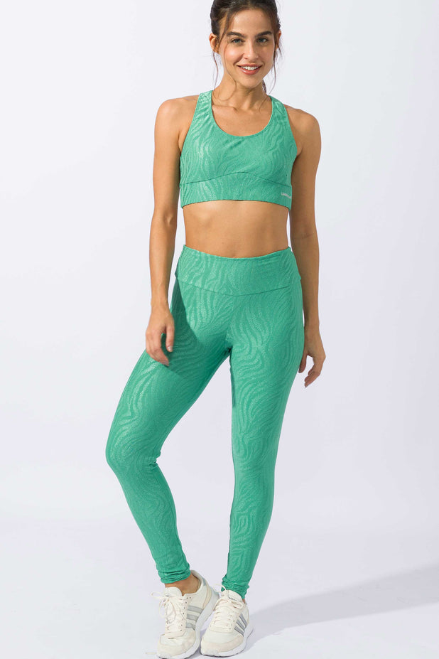 Calça Legging Texturizada Verde