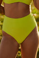 Calcinha Biquíni Hot Pants Texturizada Lime