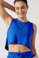 Cropped Alongado Azul