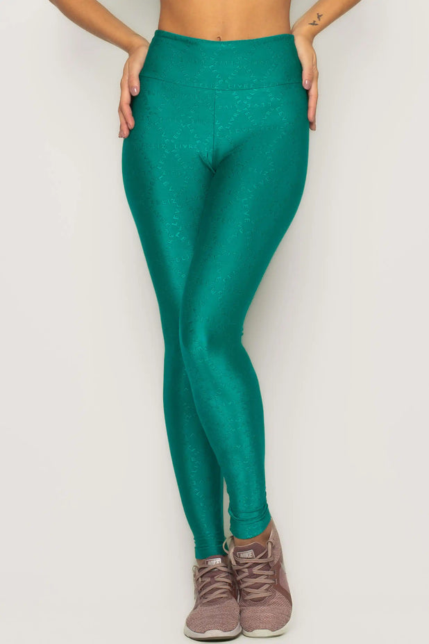 Calça Legging Texturizada Verde