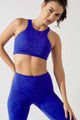 Conjunto Fitness Texturizado Azul